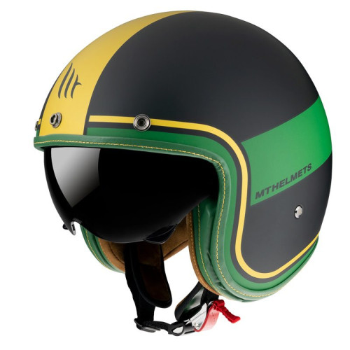 Casca open face MT Le Mans 2 SV Tant C9 negru/auriu mat (ochelari soare integrati) 2