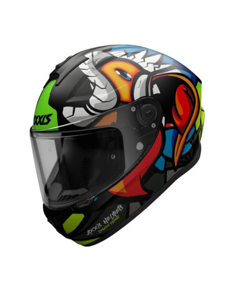 Casca integrala Axxis model Draken S Parrot A1 negru mat - tip viziera: MT-V-18C