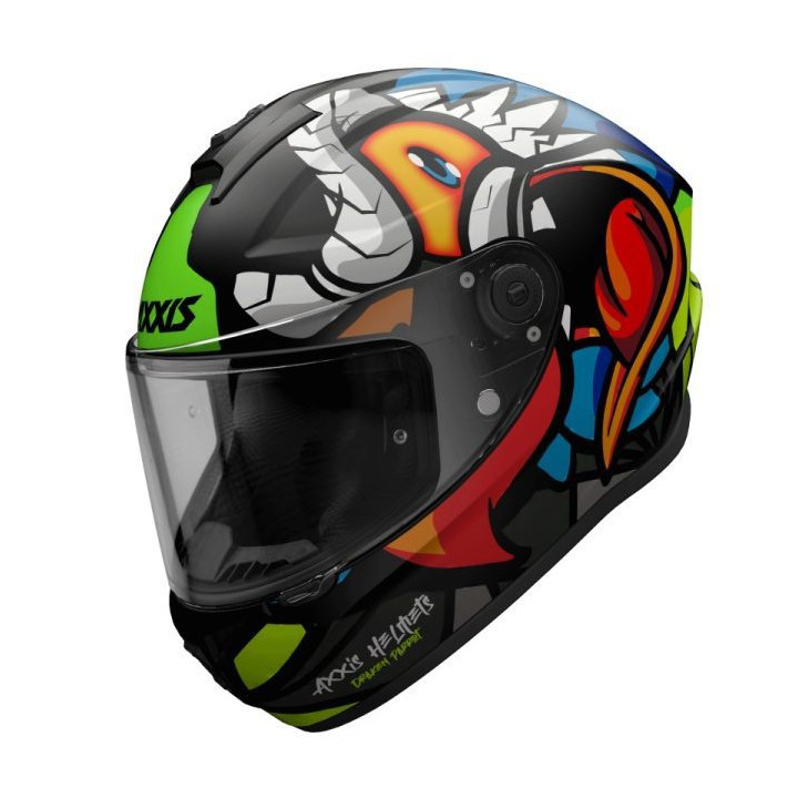 Casca integrala Axxis model Draken S Parrot A1 negru mat - tip viziera: MT-V-18C