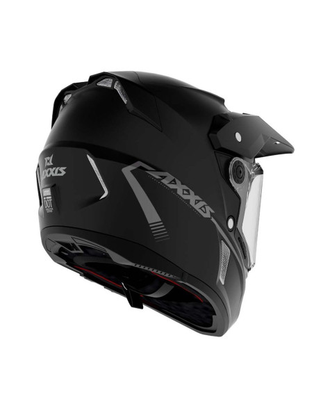 Casca adventure/touring/off road Axxis model Wolf DS A1 negru mat – tip viziera: MT-V-20