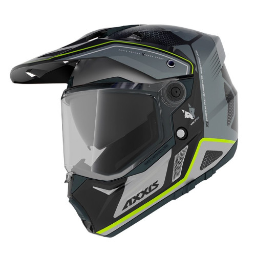 Casca adventure/touring/off road Axxis model Wolf DS Roadrunner B2 gri lucios – tip viziera: MT-V-20