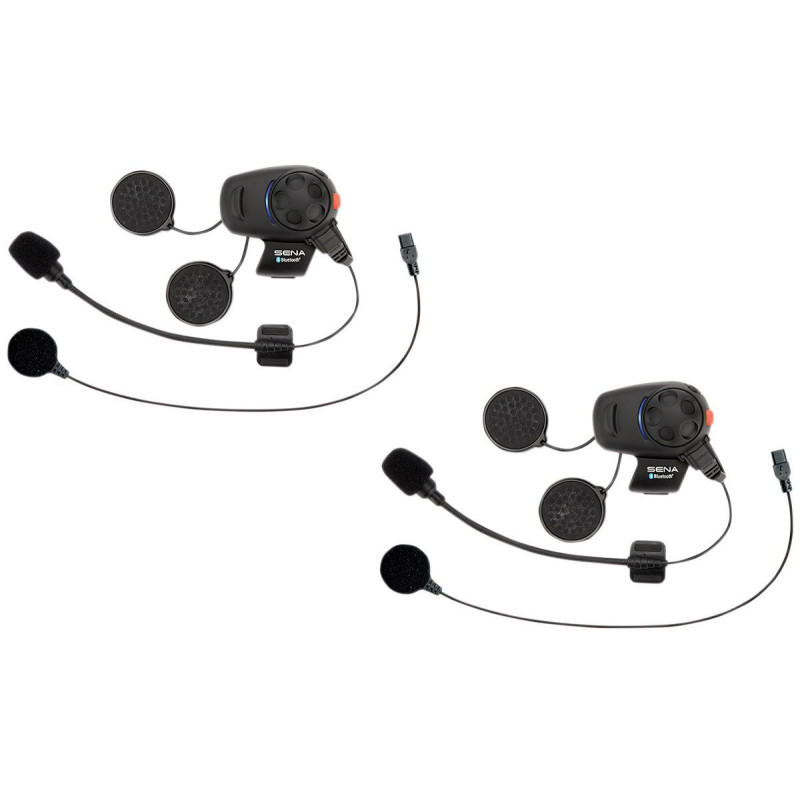 Sistem comunicare moto complet Bluetooth INTERCOM SENA model SMH5D-10 - kit 2 bucati (pentru 2 utilizatori)