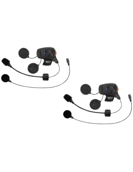 Sistem comunicare moto complet Bluetooth INTERCOM SENA model SMH5D-10 - kit 2 bucati (pentru 2 utilizatori)