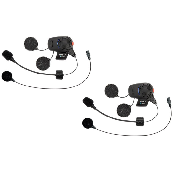 Sistem comunicare moto complet Bluetooth INTERCOM SENA model SMH5D-10 - kit 2 bucati (pentru 2 utilizatori)