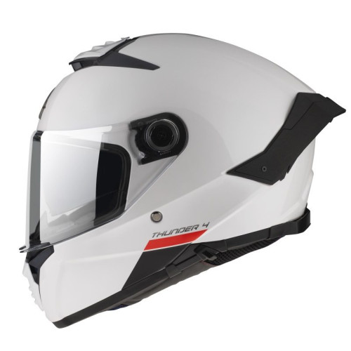 Casca integrala MT Thunder 4 SV A0 alb lucios (ochelari soare integrati) - tip viziera MT-V-28B