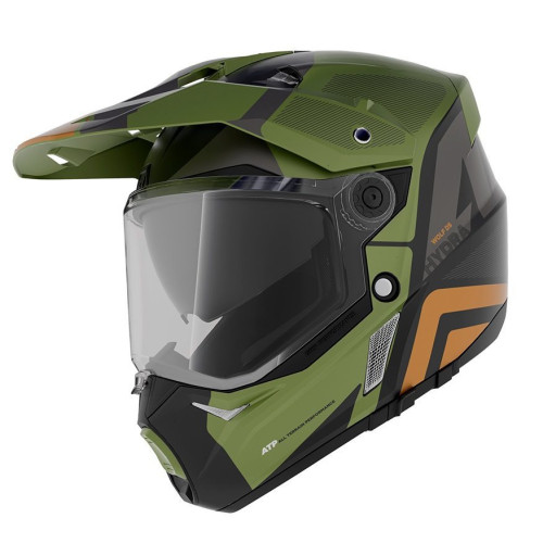 Casca adventure/touring/off road Axxis model Wolf DS Hydra B6 verde mat - tip viziera: MT-V-20