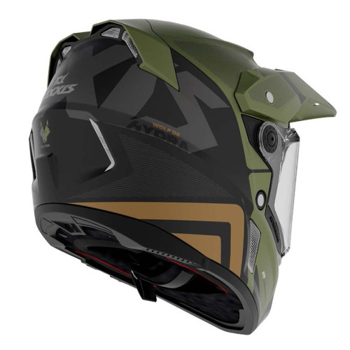 Casca adventure/touring/off road Axxis model Wolf DS Hydra B6 verde mat - tip viziera: MT-V-20 2