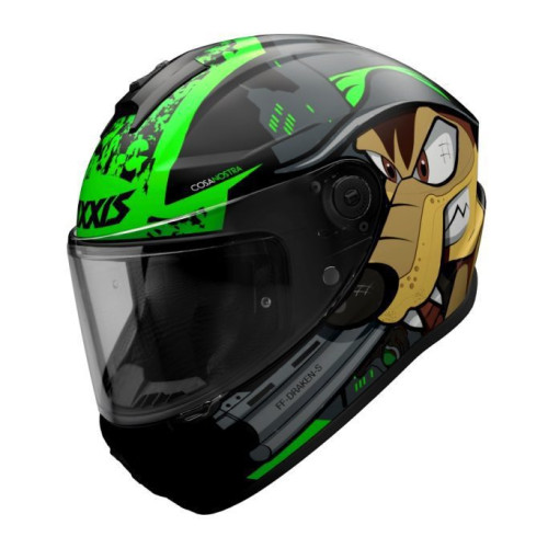 Casca integrala Axxis model Draken S Cosa Nostra B6 verde fluor lucios - tip viziera: MT-V-18C
