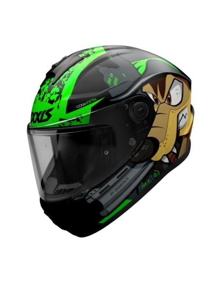 Casca integrala Axxis model Draken S Cosa Nostra B6 verde fluor lucios - tip viziera: MT-V-18C