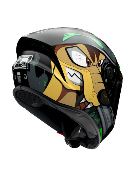 Casca integrala Axxis model Draken S Cosa Nostra B6 verde fluor lucios - tip viziera: MT-V-18C
