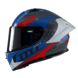 Casca integrala MT KRE+ Carbon Projectile D7 albastru lucios - 100% carbon - FIM approved