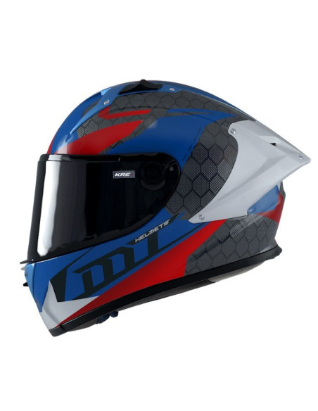 Casca integrala MT KRE+ Carbon Projectile D7 albastru lucios - 100% carbon - FIM approved