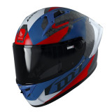 Casca integrala MT KRE+ Carbon Projectile D7 albastru lucios - 100% carbon - FIM approved