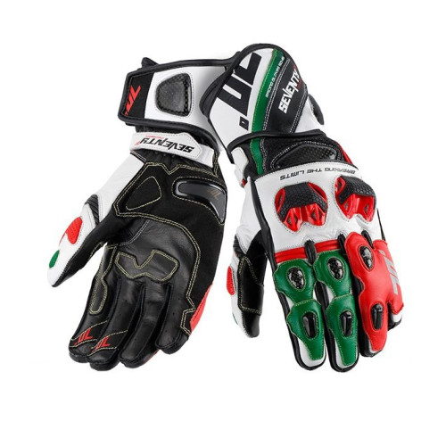 Manusi barbati racing vara Seventy model SD-R12 negru/rosu/verde