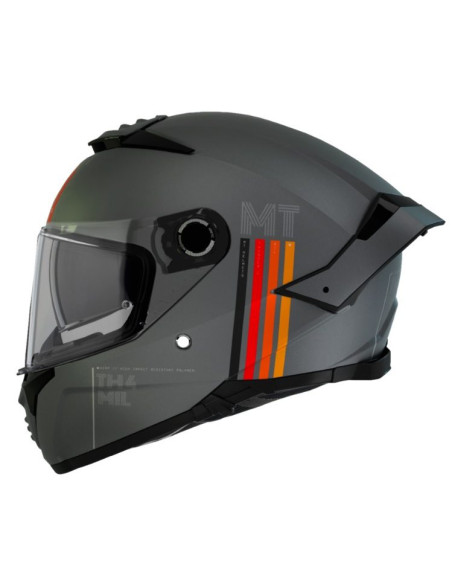 Casca integrala MT Thunder 4 SV MIL C2 gri mat (ochelari soare integrati) - tip viziera MT-V-28B