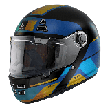 Casca integrala MT Jarama 68th C7 albastru mat - model Retro - Cafe Racer