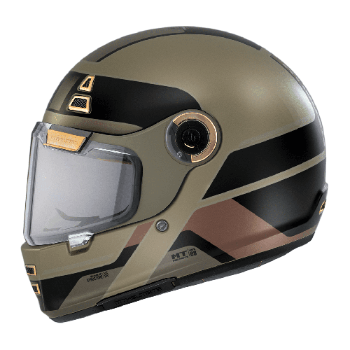 Casca integrala MT Jarama 68th C9 auriu mat - model Retro - Cafe Racer