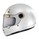 Casca integrala MT Jarama A0 alb lucios - model Retro - Cafe Racer