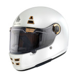 Casca integrala MT Jarama A0 alb lucios - model Retro - Cafe Racer