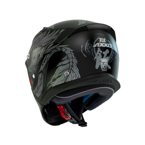 Casca Axxis model Hunter SV ONI B2 gri mat mat (ochelari soare integrati) - masca (protectie) barbie si cozoroc detasabile 2