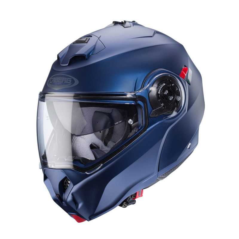 Casca modulabila (flip-up) Caberg model Duke Evo SV albastru mat Yama Pinlock ready - lentila Pinlock inclusa