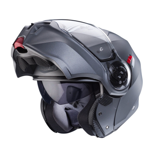 Casca modulabila (flip-up) Caberg model Duke Evo SV gun metal (titanium) mat Pinlock ready - lentila Pinlock inclusa 2