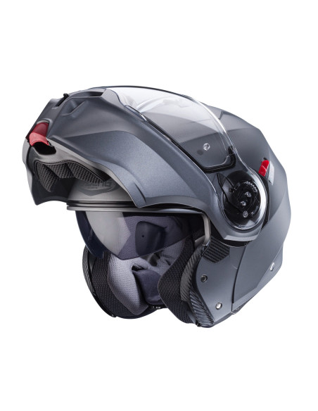 Casca modulabila (flip-up) Caberg model Duke Evo SV gun metal (titanium) mat Pinlock ready - lentila Pinlock inclusa