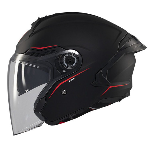 Casca open face motociclete MT Cosmo SV A1 negru mat (ochelari soare integrati) - tip viziera: MT-V-37