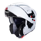 Casca modulabila (flip-up) Caberg model Horus X alb metalic lucios Pinlock ready - lentila Pinlock inclusa