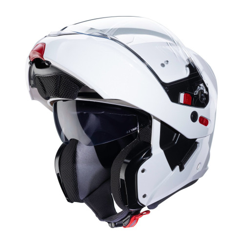 Casca modulabila (flip-up) Caberg model Horus X alb metalic lucios Pinlock ready - lentila Pinlock inclusa 2