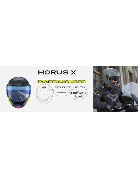 Casca modulabila (flip-up) Caberg model Horus X albastru mat Pinlock ready - lentila Pinlock inclusa