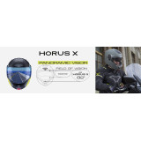 Casca modulabila (flip-up) Caberg model Horus X Road M6 alb/rosu/albastru lucios Pinlock ready - lentila Pinlock inclusa