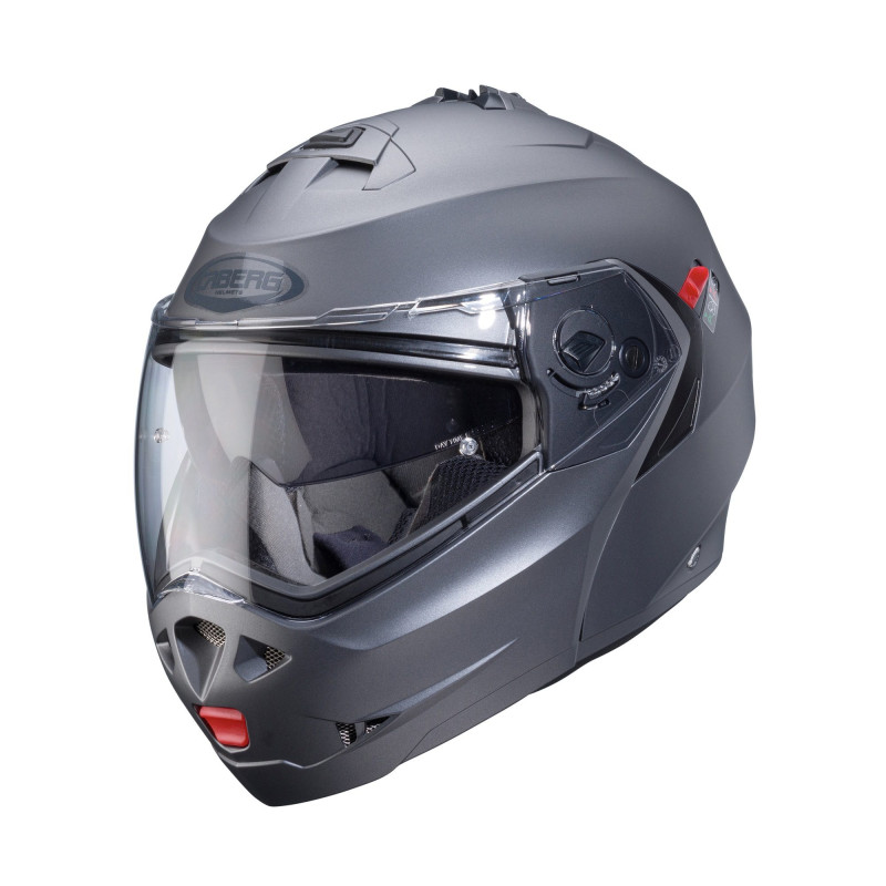 Casca modulabila (flip-up) Caberg model Duke X SV gun metal (titanium) mat Pinlock ready - lentila Pinlock inclusa