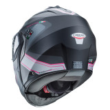 Casca modulabila (flip-up) Caberg model Duke X SV Tour G5 negru/fuchsia (roz)/antracit mat Pinlock ready - lentila Pinlock inclu