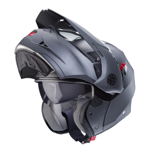 Casca modulabila (flip-up)/adventure Caberg model Tourmax X SV gun metal (titanium) mat Pinlock ready - lentila Pinlock inclusa 2