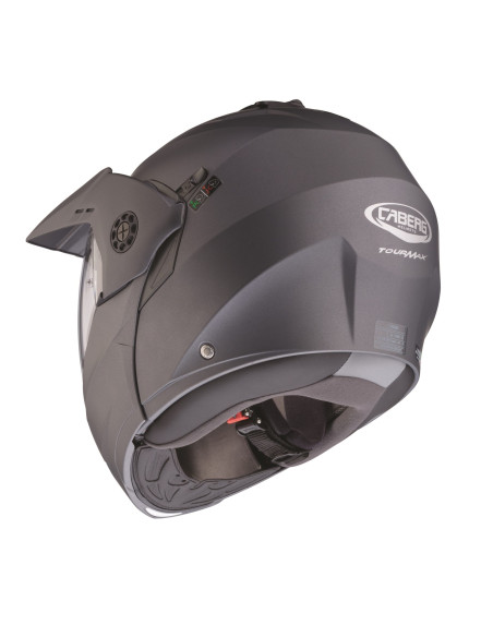 Casca modulabila (flip-up)/adventure Caberg model Tourmax X SV gun metal (titanium) mat Pinlock ready - lentila Pinlock inclusa