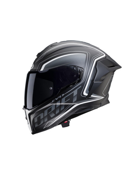 Casca integrala Caberg model Drift Evo SV Integra I0 negru/antracit/alb mat Pinlock ready - lentila Pinlock inclusa