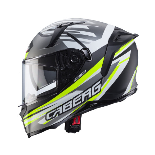 Casca integrala Caberg model Avalon X SV Kira L6 negru/gri/galben fluor mat Pinlock ready 2