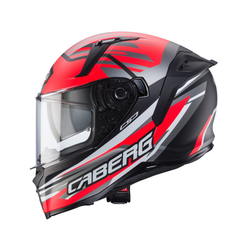 Casca integrala Caberg model Avalon X SV Kira L7 negru/gri/rosu fluor mat Pinlock ready 2