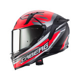 Casca integrala Caberg model Avalon X SV Kira L7 negru/gri/rosu fluor mat Pinlock ready