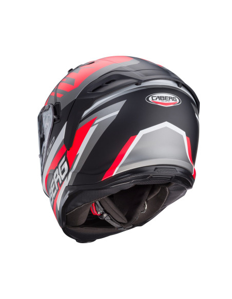 Casca integrala Caberg model Avalon X SV Kira L7 negru/gri/rosu fluor mat Pinlock ready