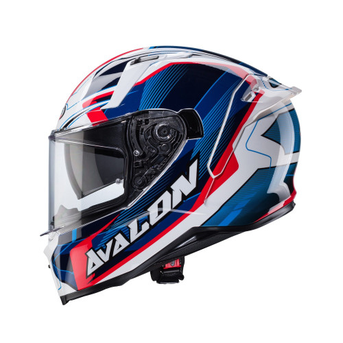 Casca integrala Caberg model Avalon X SV Optic D6 alb/albastru/rosu lucios Pinlock ready 2