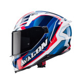 Casca integrala Caberg model Avalon X SV Optic D6 alb/albastru/rosu lucios Pinlock ready