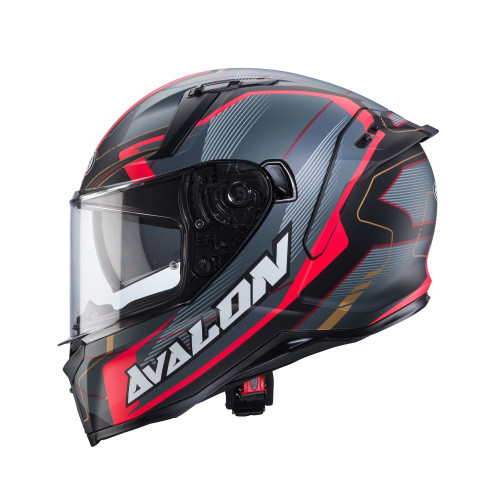 Casca integrala Caberg model Avalon X SV Optic L7 negru/gri/rosu mat Pinlock ready 2