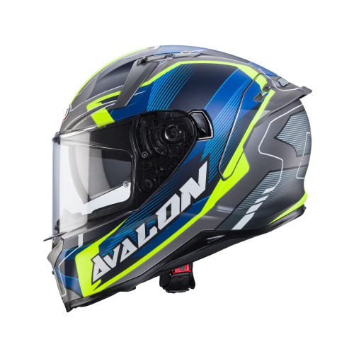 Casca integrala Caberg model Avalon X SV Optic L8 gri/albastru/galben fluor mat Pinlock ready 2