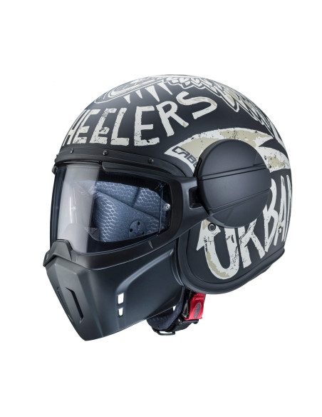 Casca Caberg model Ghost Nuke D5 negru/gri mat - fibra de sticla