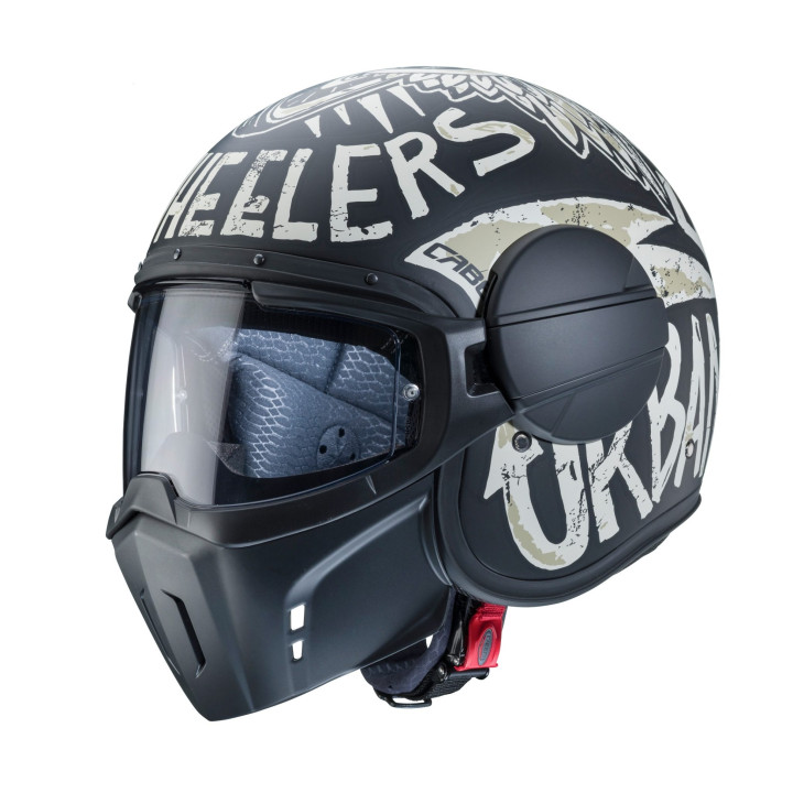 Casca Caberg model Ghost Nuke D5 negru/gri mat - fibra de sticla