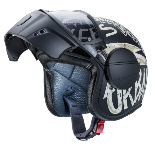 Casca Caberg model Ghost Nuke D5 negru/gri mat - fibra de sticla 2
