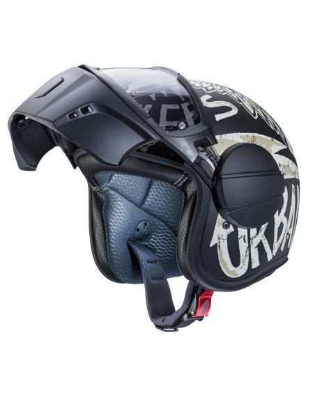 Casca Caberg model Ghost Nuke D5 negru/gri mat - fibra de sticla
