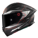 Casca integrala MT KRE+ Carbon Kraker C5 rosu mat - 100% carbon - FIM approved - lentila antiaburire Pinlock + viziera neagra ca